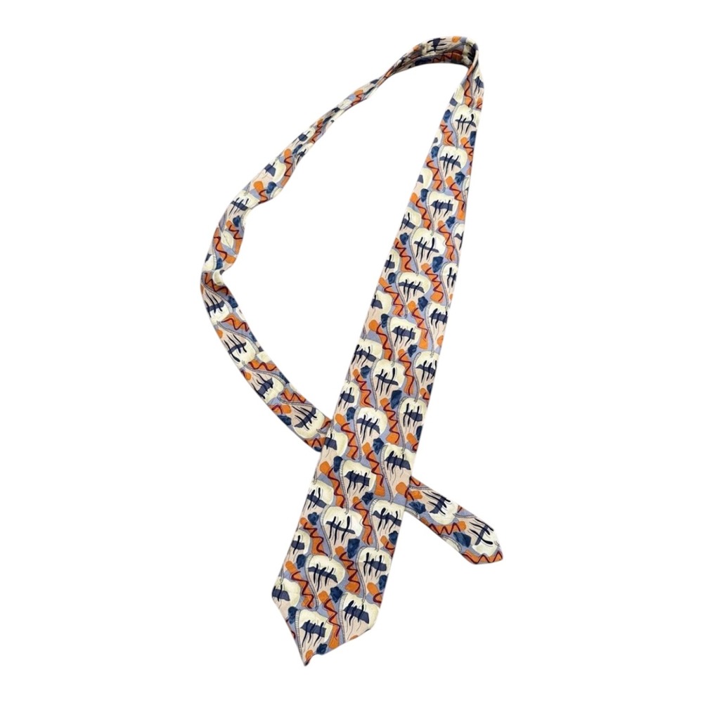 Jerry Garcia Mens Silk Tie Duck Worm Alarm Collection Abstract Psychedelic
